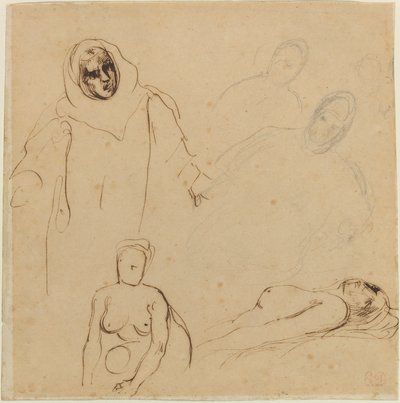 Études pour Christophe Colomb - Eugène Delacroix