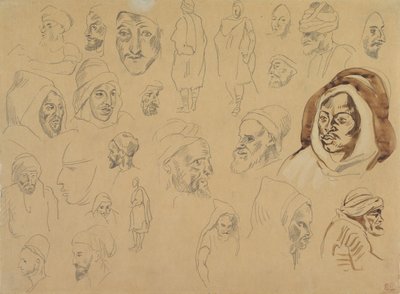 Études de Têtes et Figures Arabes, après 1832 - Eugène Delacroix