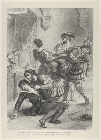 La Mort de Hamlet, 1843 - Eugène Delacroix