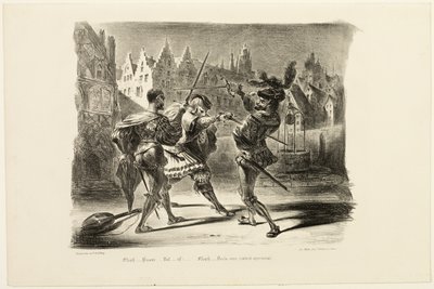 Le duel entre Faust et Valentin, de Faust - Eugène Delacroix