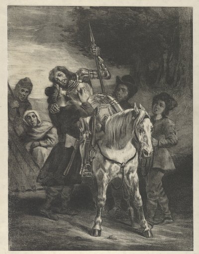 Le Goetz blessé recueilli par les gitans, 1836-43 - Eugène Delacroix