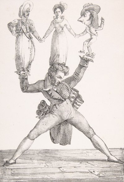 Théâtre Italien, 1821 - Eugène Delacroix