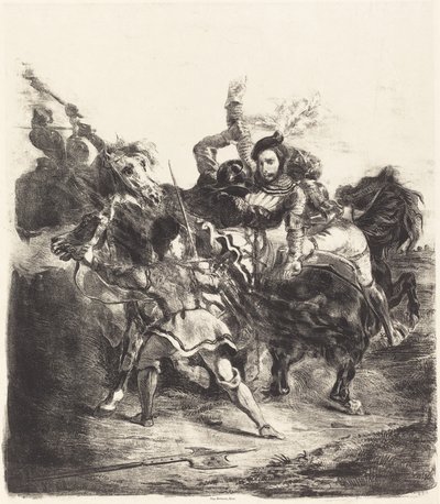 Weislingen attaqué par les gens de Goetz - Eugène Delacroix