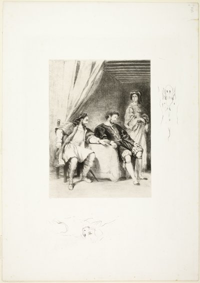 Weislingen retenu prisonnier par Goetz - Eugène Delacroix