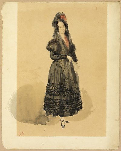 Jeune femme espagnole en costume de Manola - Eugène Delacroix