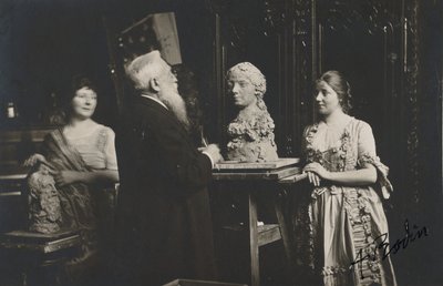 [Madame Bardey, Rodin et Henriette, 31 Rue Campagne-Première, Paris] - Eugène Druet