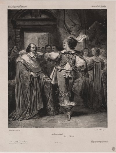 Chroniques de France : Scène de la Fronde - Le Prince de Condé - Eugène François Marie Joseph Devéria