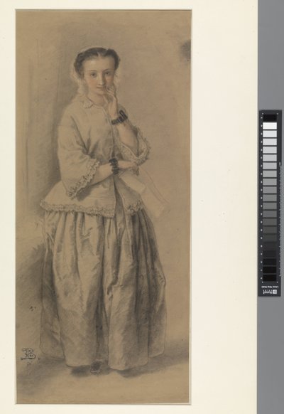 Portrait de Jeanne Dielman, debout, en pied - Eugène François de Block