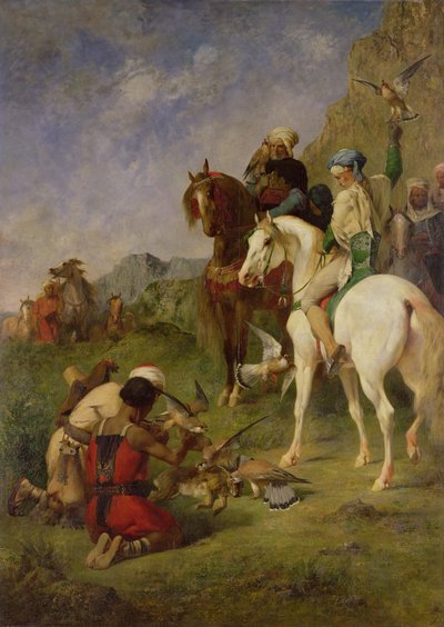 Une chasse au faucon en Algérie : La carrière, avant 1863 - Eugène Fromentin
