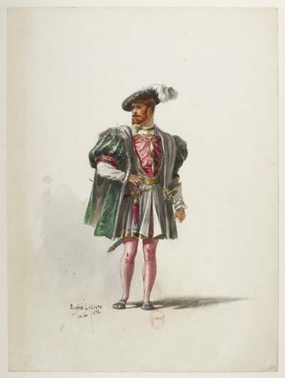 Btv1b84558104 54 - Saint-Saëns - Henry VIII - Maquettes de costumes - Lacoste - 54. Costume - Eugene Lacoste