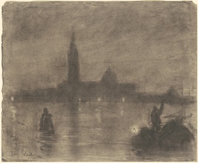Soir, San Giorgio Maggiore, Venise - Eugène Vail