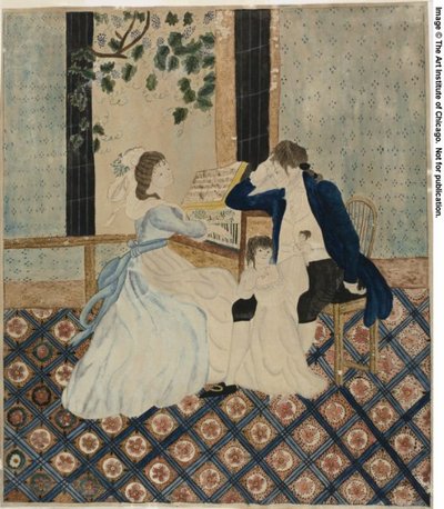 Groupe familial au piano - Eunice Pinney