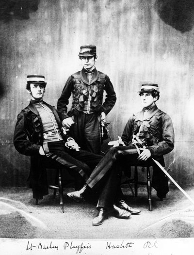 Lieutenants Bailey, Playfair et Haslitt, vers 1860 - European Photographer