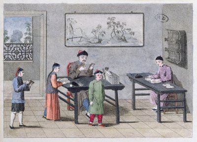 Une école chinoise, vers 1810 - European School