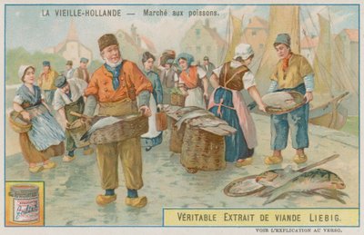 Un marché aux poissons dans la vieille Hollande - European School