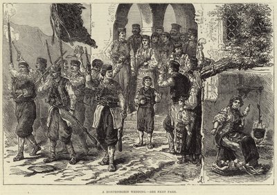 Un mariage monténégrin (gravure) - European School