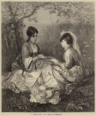 Un coin ombragé (gravure) - European School