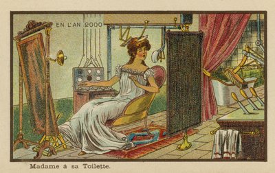 Une dame à sa toilette en l