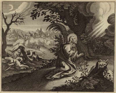 Agonie de Jésus-Christ au Jardin de Gethsémani (gravure) - European School
