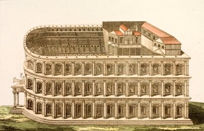 Théâtre romain antique de Marcellus, construit à la fin du Ier siècle av. J.-C. - European School