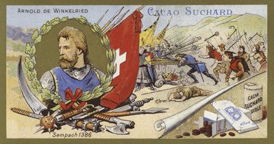 Arnold von Winkelried et la bataille de Sempach, Suisse, 1386 - European School