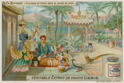 Princesse birmane dans les jardins d