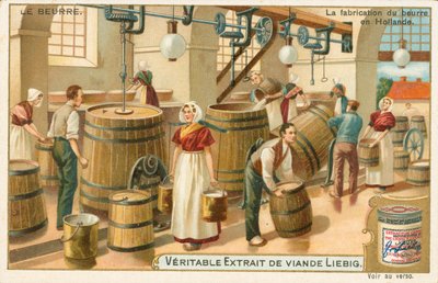 Beurre, carte de Liebig, début du 20e siècle (chromo) - European School