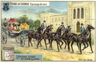 Carrosse tiré par six chevaux - European School
