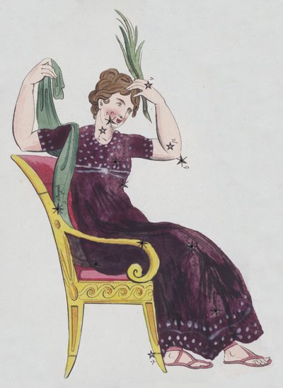Cassiopeia (lithographie en couleur) - European School