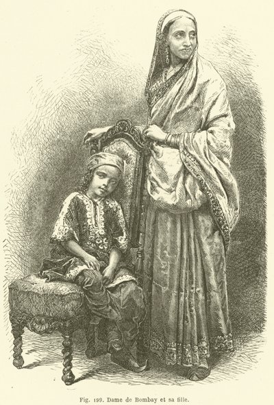 Dame de Bombay et sa fille - European School