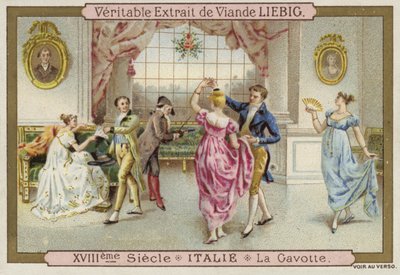 Danser la Gavotte, Italie, 18ème siècle - European School