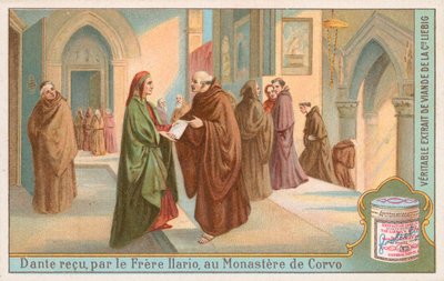 Dante, carte de Liebig, début du 20e siècle (chromo) - European School