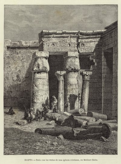 Égypte - Cour avec les restes d