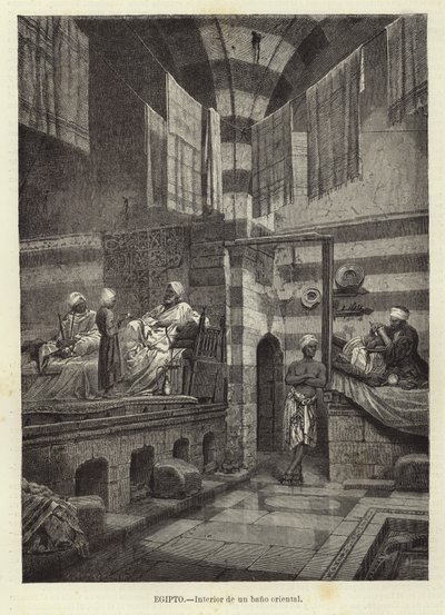 Égypte - Intérieur des bains orientaux - European School