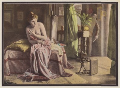 Émotion, femme assise sur un lit - European School
