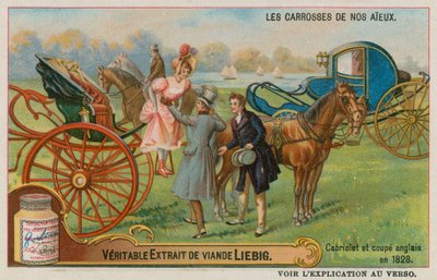 Voitures décapotables et coupés anglais en 1828 - European School