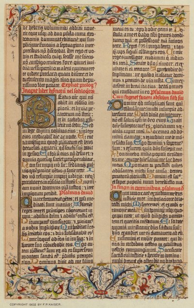 Fac-similé de la Bible de Gutenberg - European School