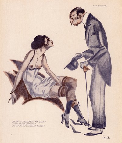 Fétichiste des pieds (lithographie couleur) - European School