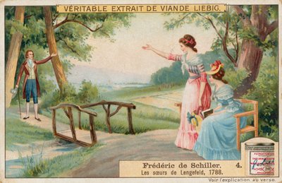 Friedrich Schiller, carte de Liebig, début du 20e siècle (chromo) - European School