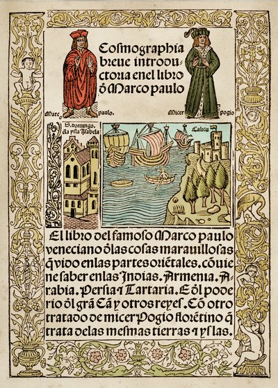 Frontispice du Il Milione de Marco Polo - European School