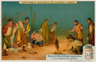 Gauchos jouant aux osselets - European School