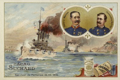 Général Manuel Macias et commodore Winfield Scott Schley, San Juan de Puerto Rico, Guerre hispano-américaine, 13 juillet 1898 - European School
