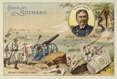 Général William Shafter et troupes américaines débarquant à Daiquiri, Cuba, Guerre hispano-américaine, 23 mai 1898 - European School