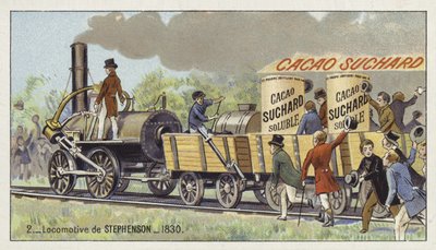 Locomotive Rocket de George Stephenson, 1830 - European School