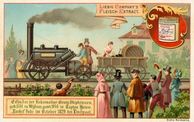 Locomotive à vapeur Rocket de George Stephenson, Liverpool - European School