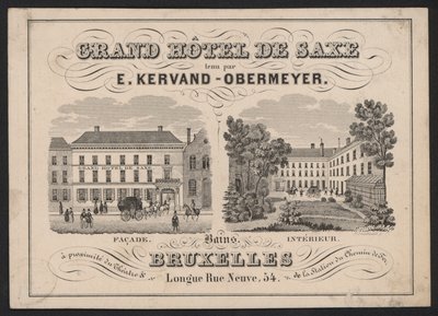 Grand Hôtel De Saxe, E Kervand-Obermeyer, Bruxelles - European School