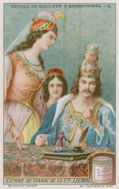 Gulliver discute de politique avec le Roi de Brobdingnag - European School