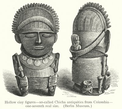 Figurines creuses en argile, dites antiquités Chicha de Colombie - European School