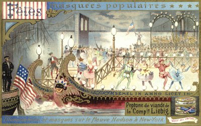 Illuminations et danse sur la rivière Hudson, New York - European School