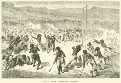 Indiens Choctaws jouant à la paume - European School
